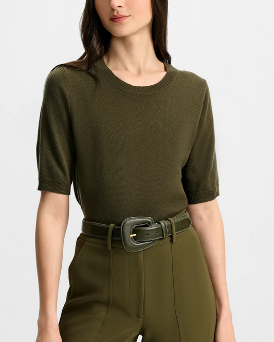 Shana Cashmere Sweater in Cypress by Veronica Beard