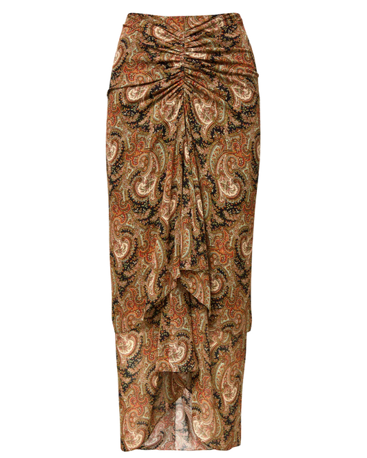 Sira Silk Midi Skirt by Veronica Beard
