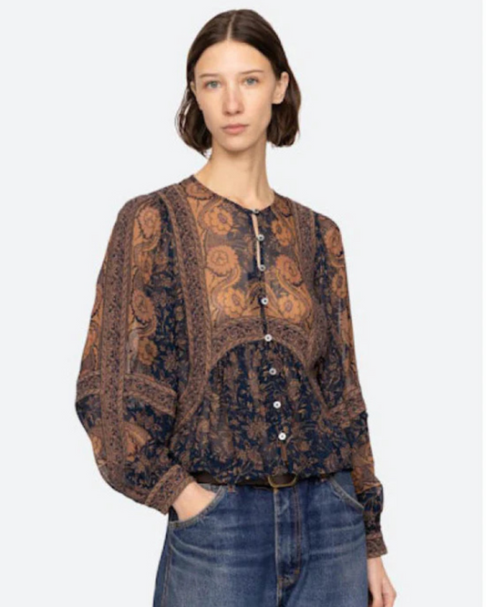 Melba Blouse in Blue by Sea New York