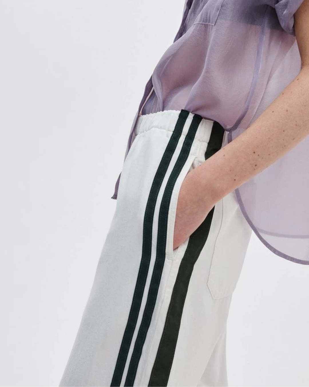 Logan Featherweight Track Pants in Whitesport by Rag & Bone