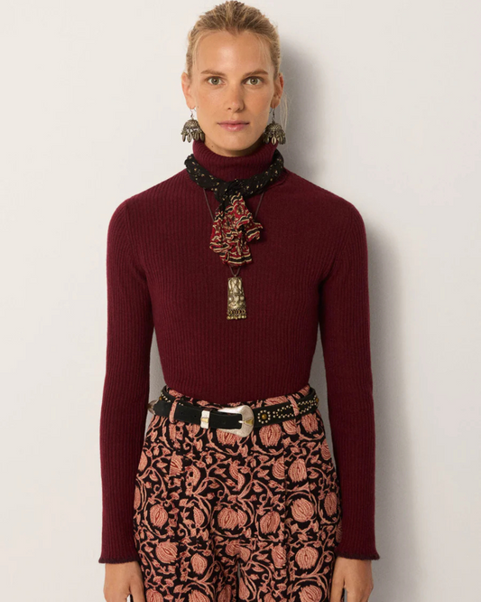Dolcevita Turtleneck Sweater in Barolo by Maison Hotel