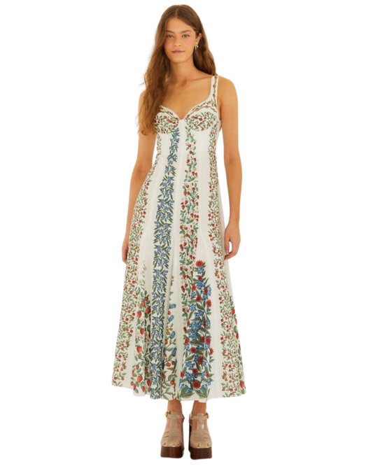 Fruit Beauty Maxi Dress in Off White by FARM Rio