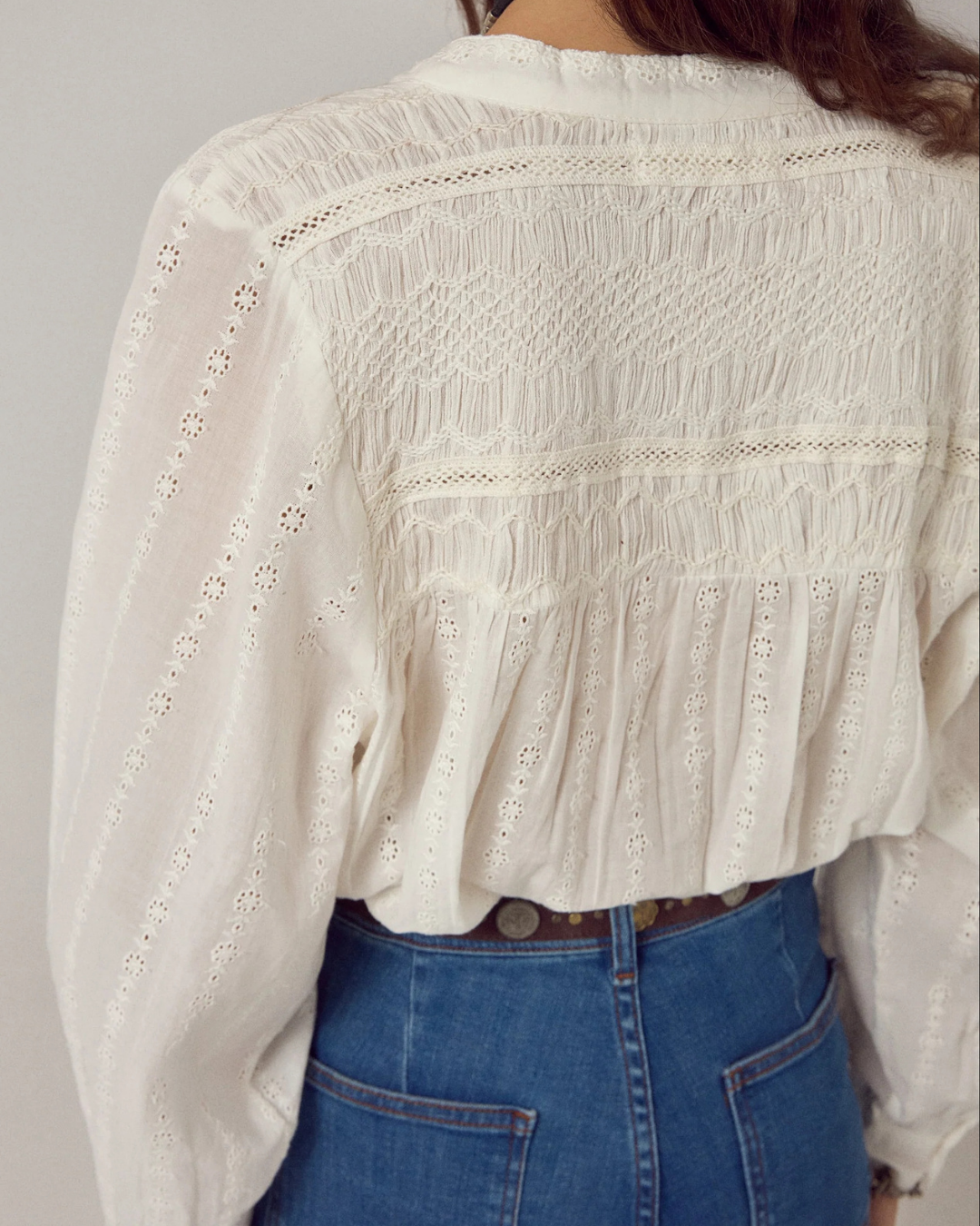 Paoli Blouse in Bianca by Maison Hotel