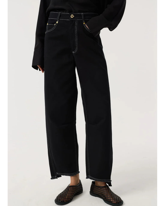 Blake Barrel Jeans in Black by AKYN