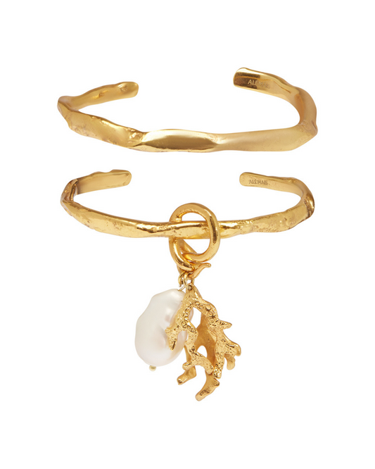 Curio Collector Charm Bangle Stack by Alemais
