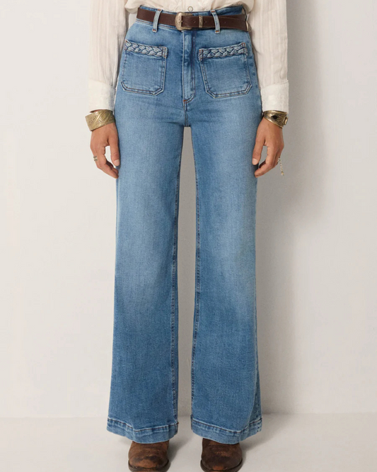 Giuletta Pant in Light Blue Denim by Maison Hotel