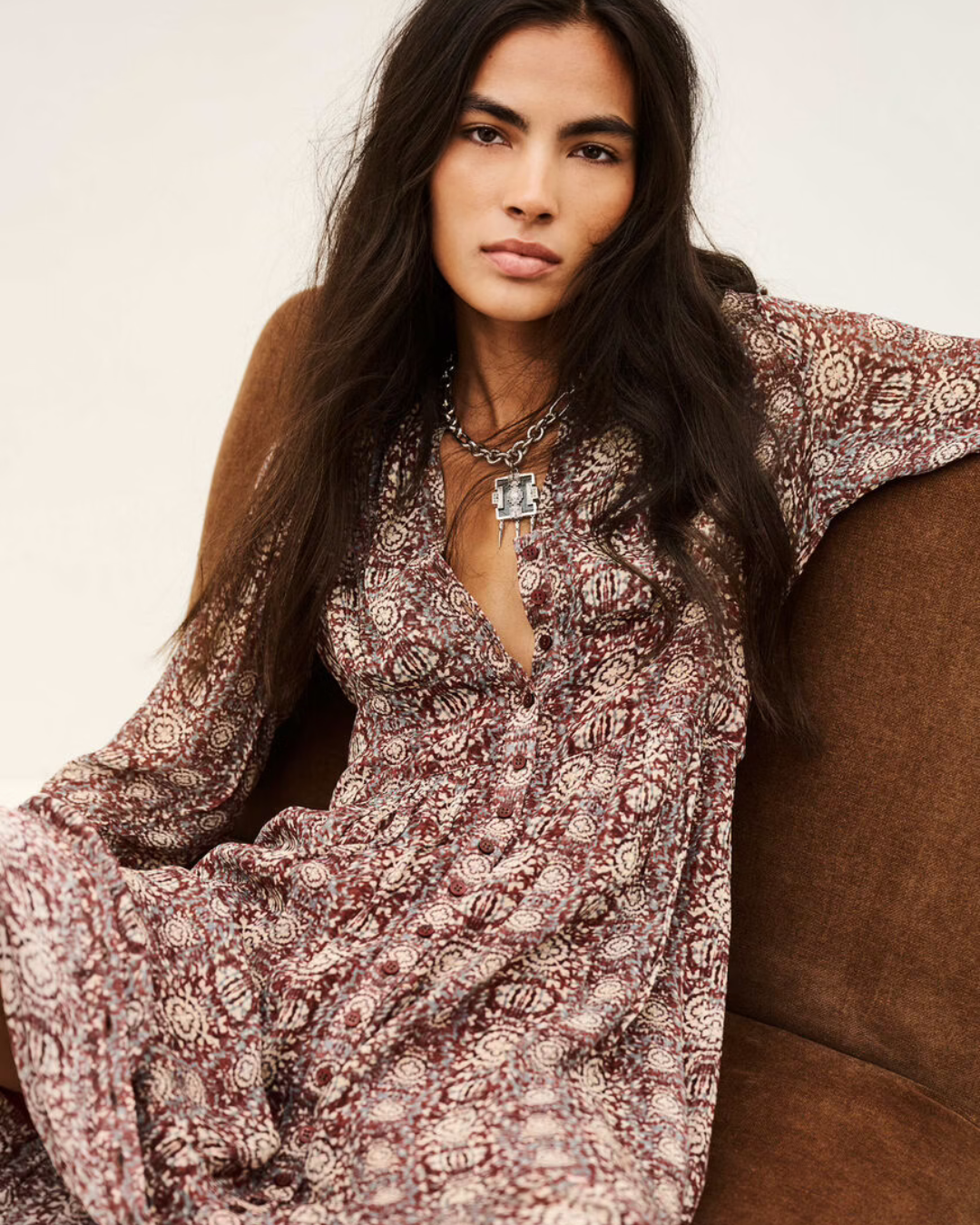 Dazzle Dress in Burgundy by BA&SH