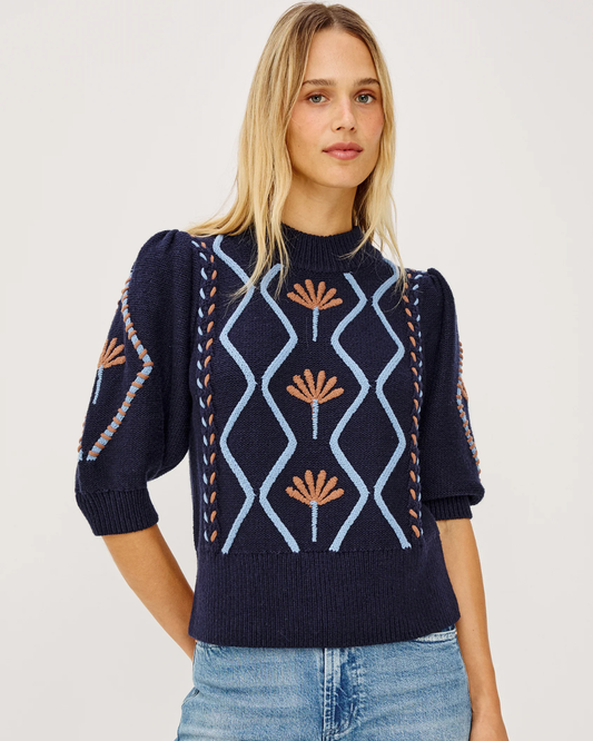 Addy Sweater in Floral Cable by Rails