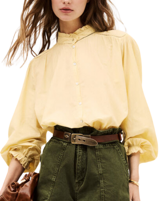 Tabbie Chemise Blouse in Jaune by BA&SH