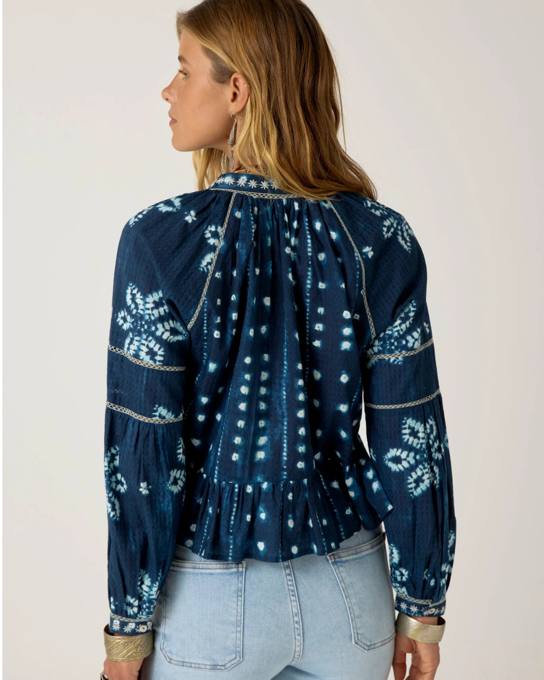 Sora Blouse in Ocean Ink by Maison Hotel