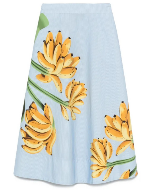 Blue Banana Cocina Striped Midi Skirt by FARM Rio