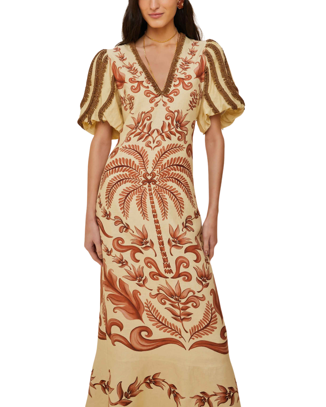 Off-White Milani Euroflax™ Premium Linen Maxi Dress by Farm Rio