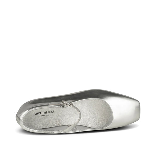 Maya Metallic Ballerina in Silver Metallic by Shoe The Bear