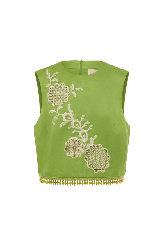Luisa Embroidered Top by Alemais