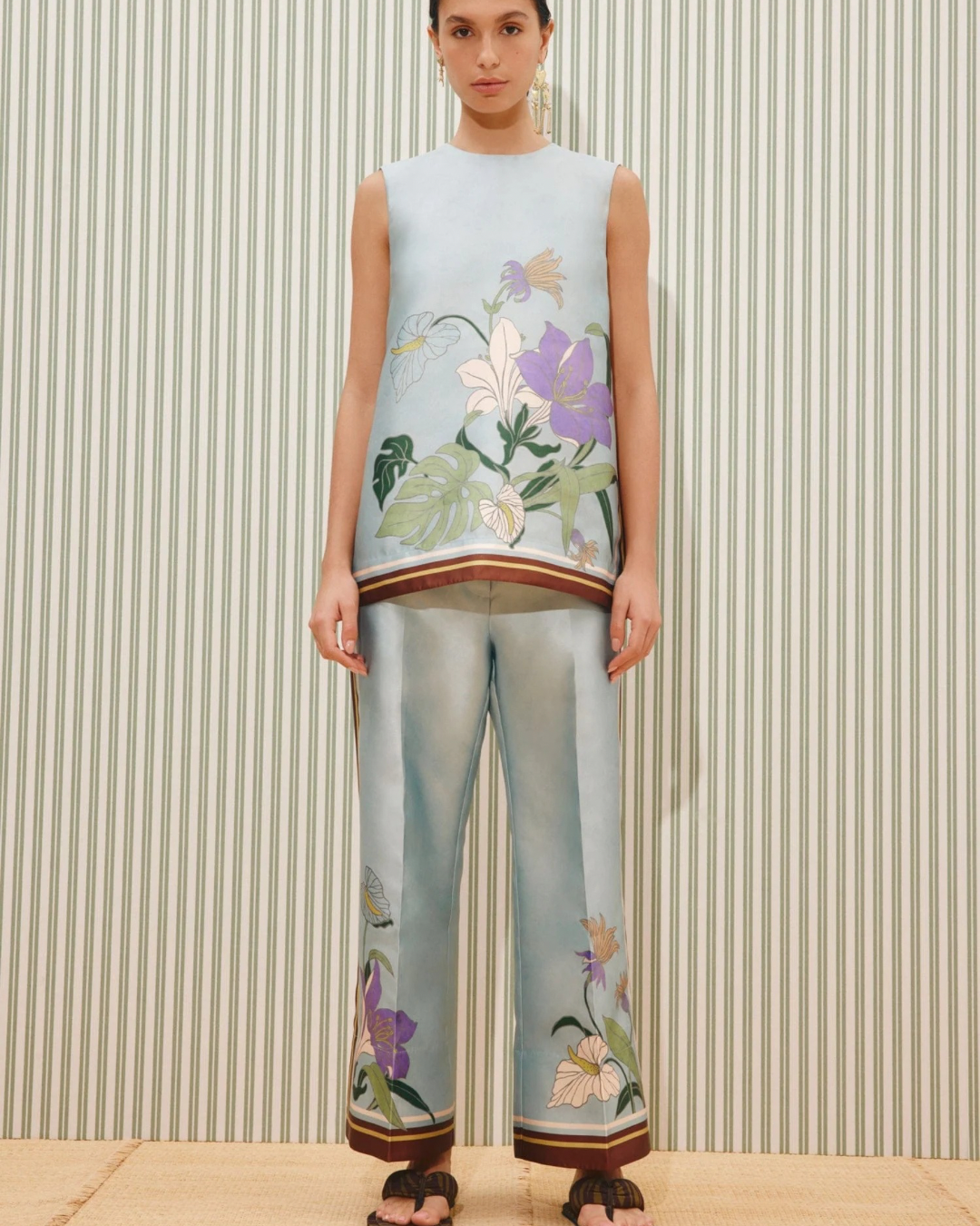 Alfie Pant in Ice Blue by Alemais