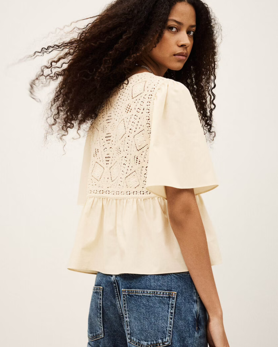 Salvi Blouse in Ecru by BA&SH