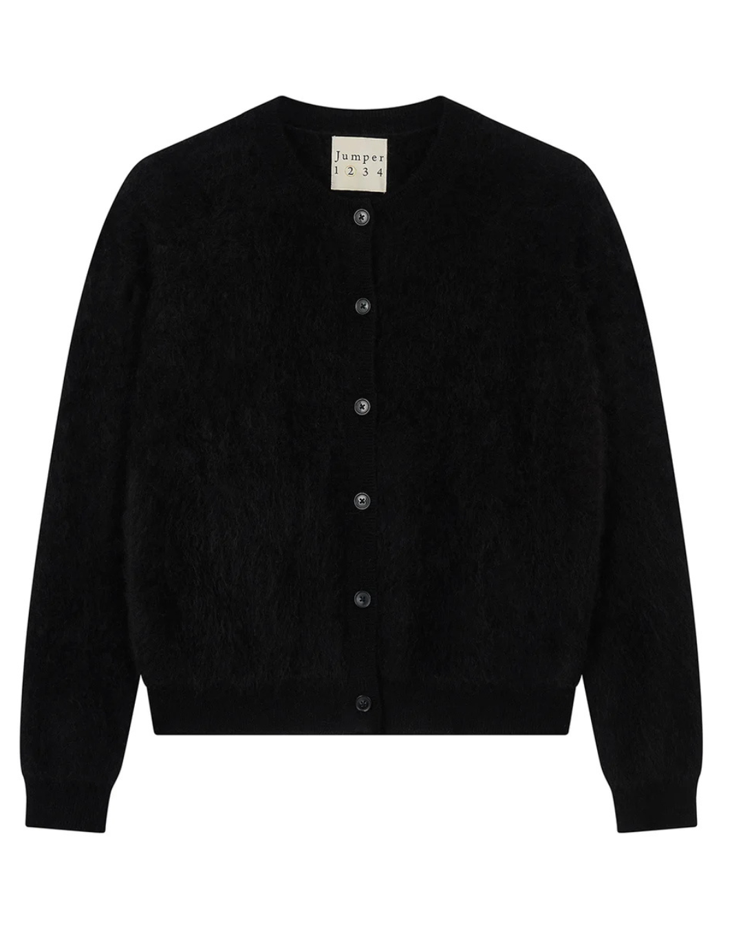 Cashmere Brushed Cardigan in Black by Jumper 1234