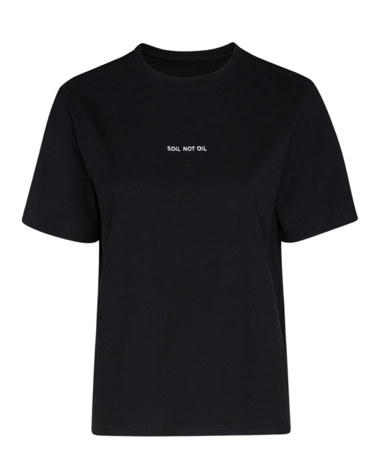 Adria 'Soil Not Oil' T-Shirt in Black by AKYN