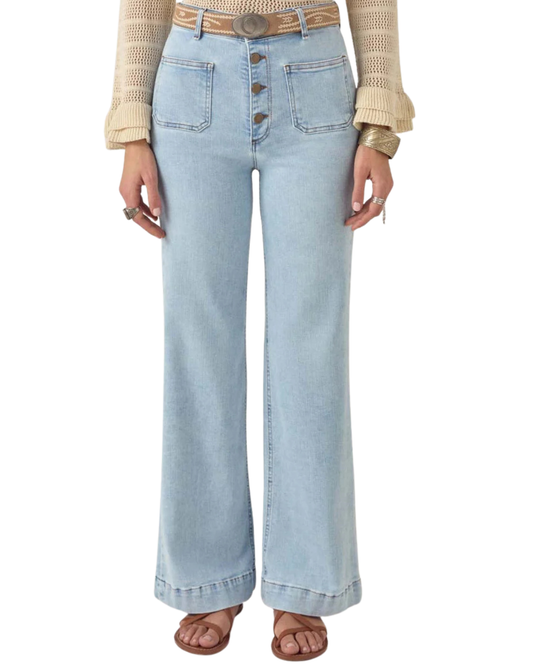 Charlie Pant in Bleach Blue by Maison Hotel