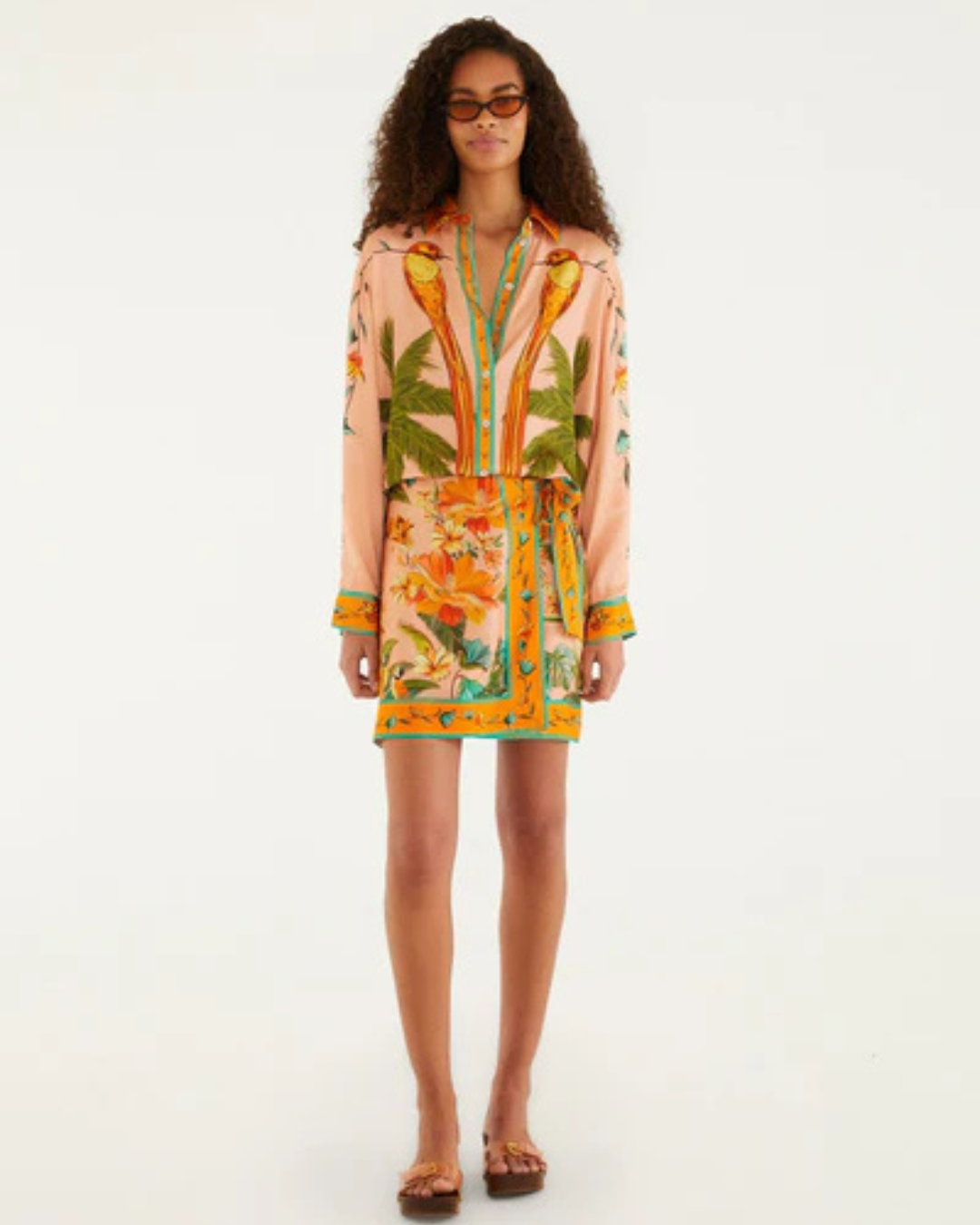 Birds Mini Skirt in Canto Dos Passaros by Farm Rio