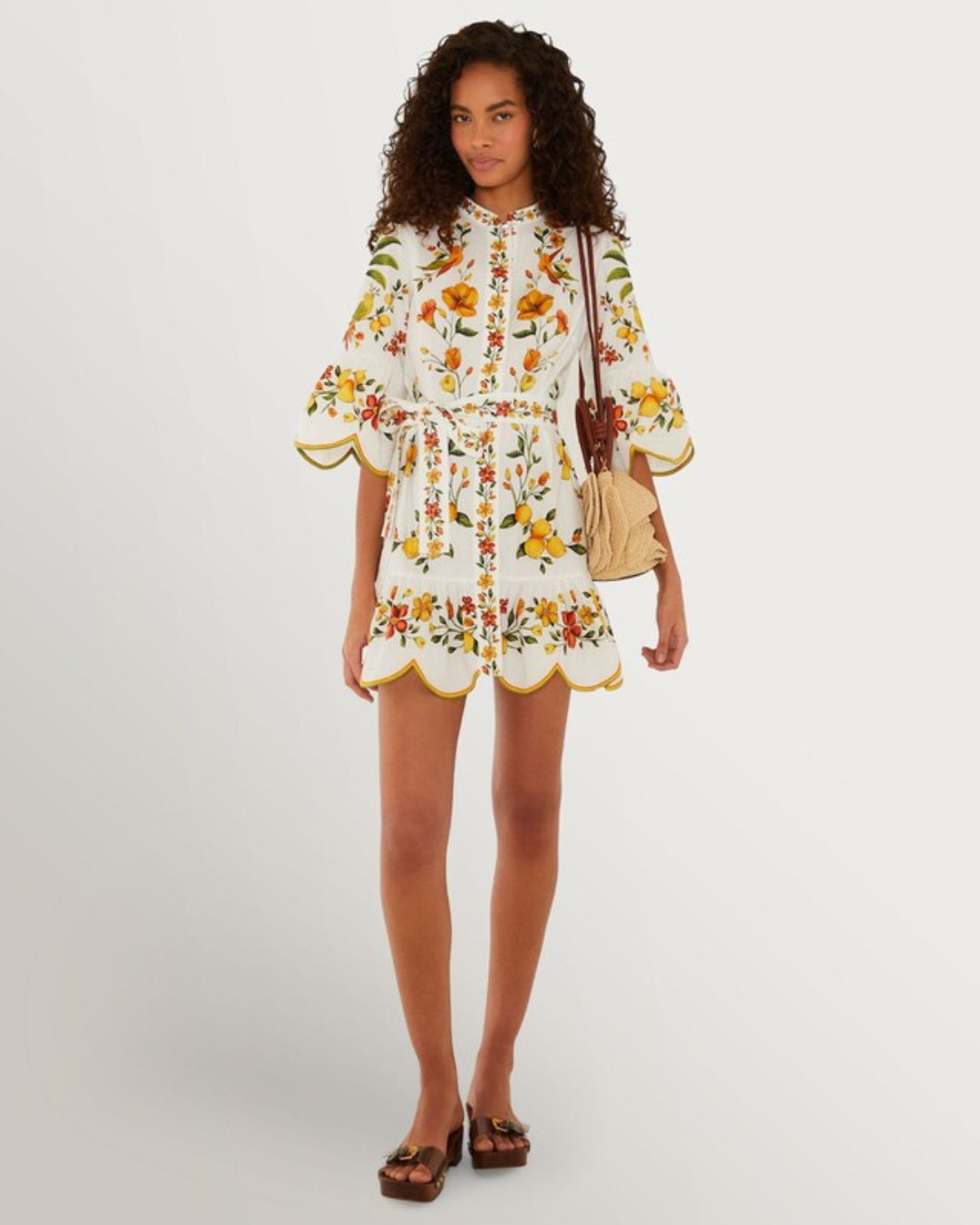 Lemon Bouquet Mini Dress by Farm Rio