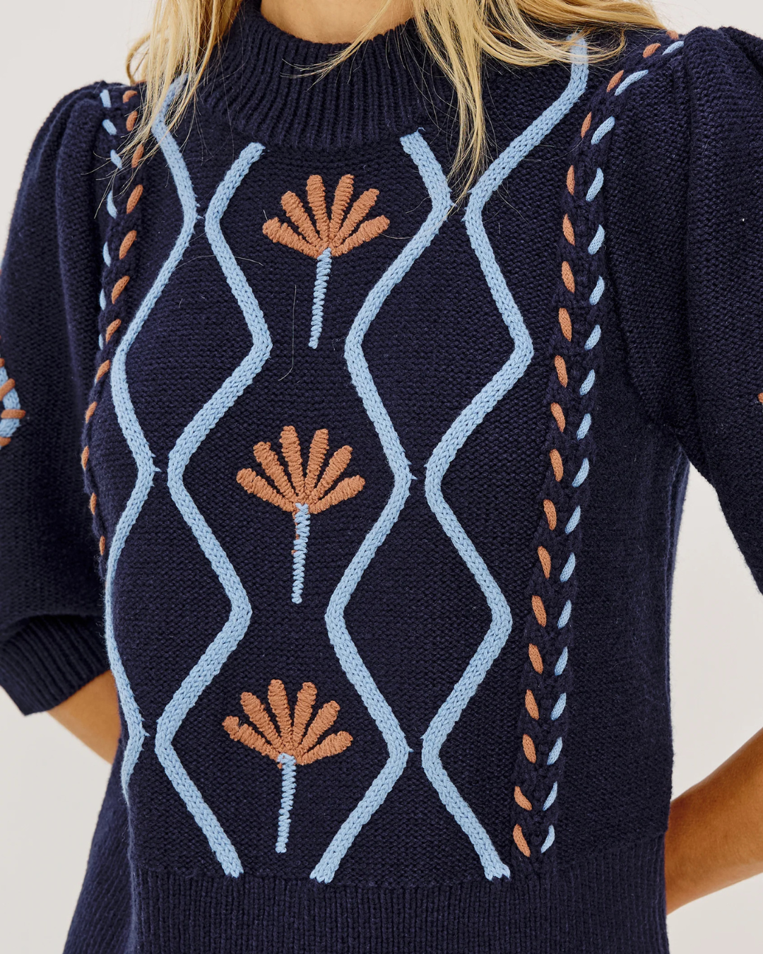 Addy Sweater in Floral Cable by Rails