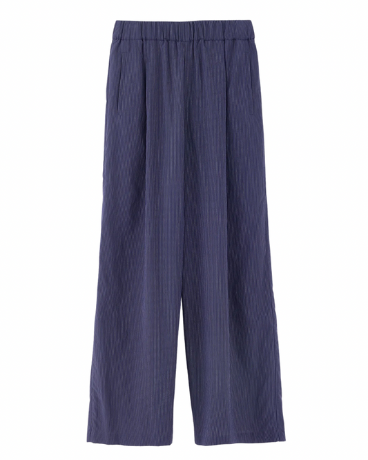 Vespa Wide Trousers in Navy Stripe by Bellerose