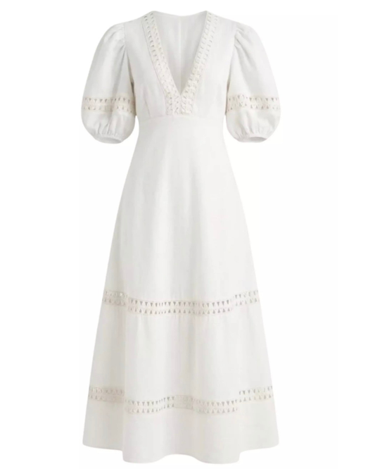 Odessa Dress in White by Scarlett Poppies