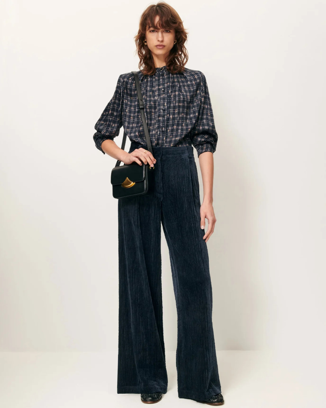 Paseo Velvet Pants in Night Shadow by Sessùn