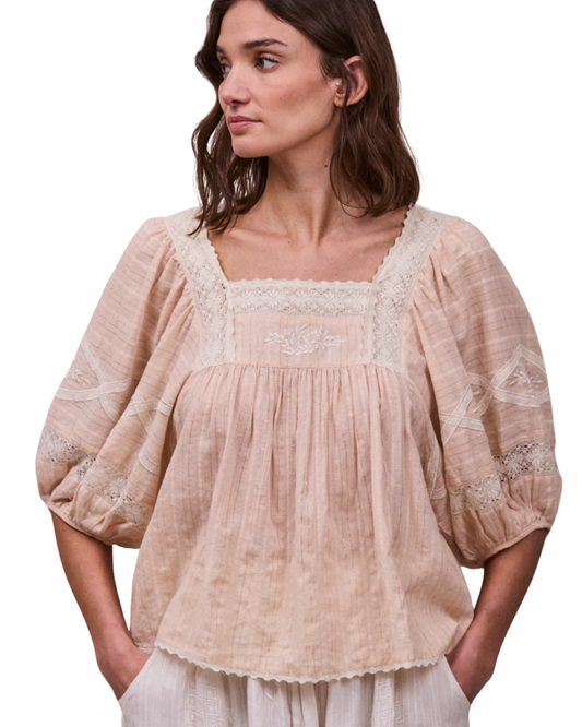 Sima Blouse in Natural Blush by FAUNE