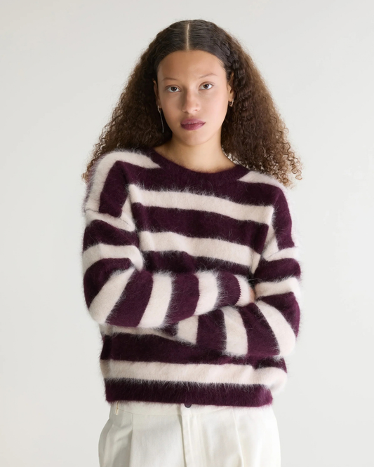 Datus Angora Blend Sweater in Cordovan / Parchemin by Bellerose