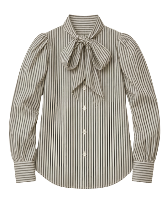 Pajarita Miniraya Blouse in Brown Stripe by SOPHIE + LUCIE
