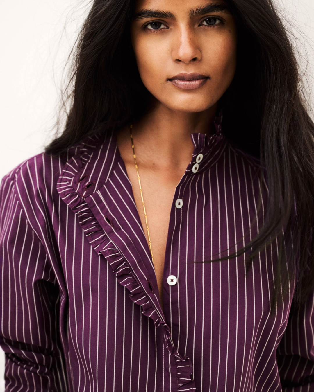 Elvire Blouse in Burgundy by BA&SH