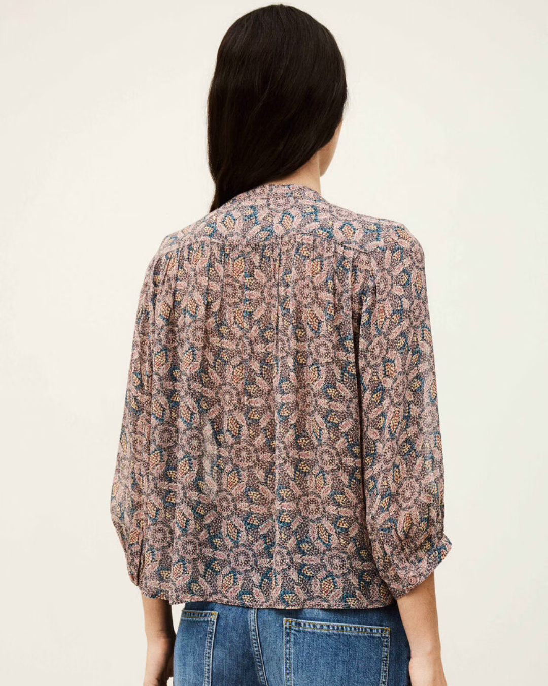 Tazio Chemise Blouse in Blue by BA&SH