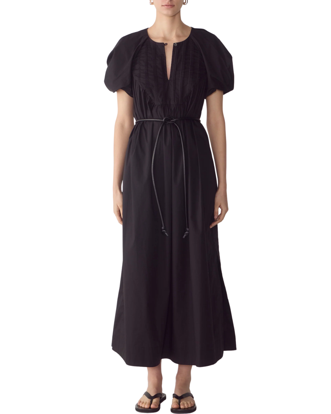 Raven Dress in Black Poplin by Foemina