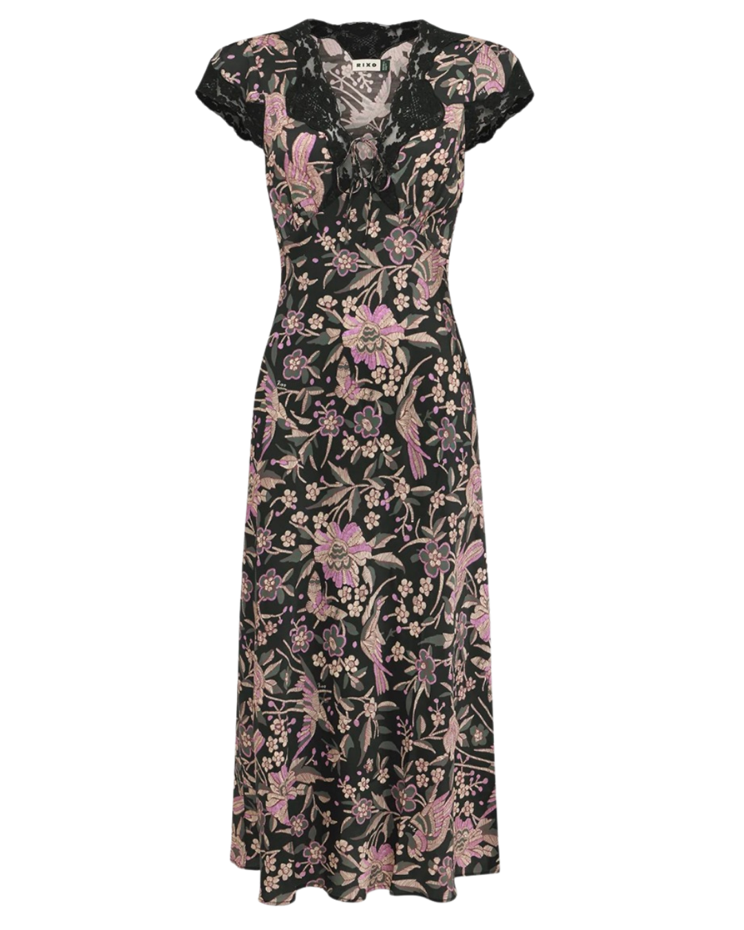Amari Dress in Kyoto Floral Black by RIXO
