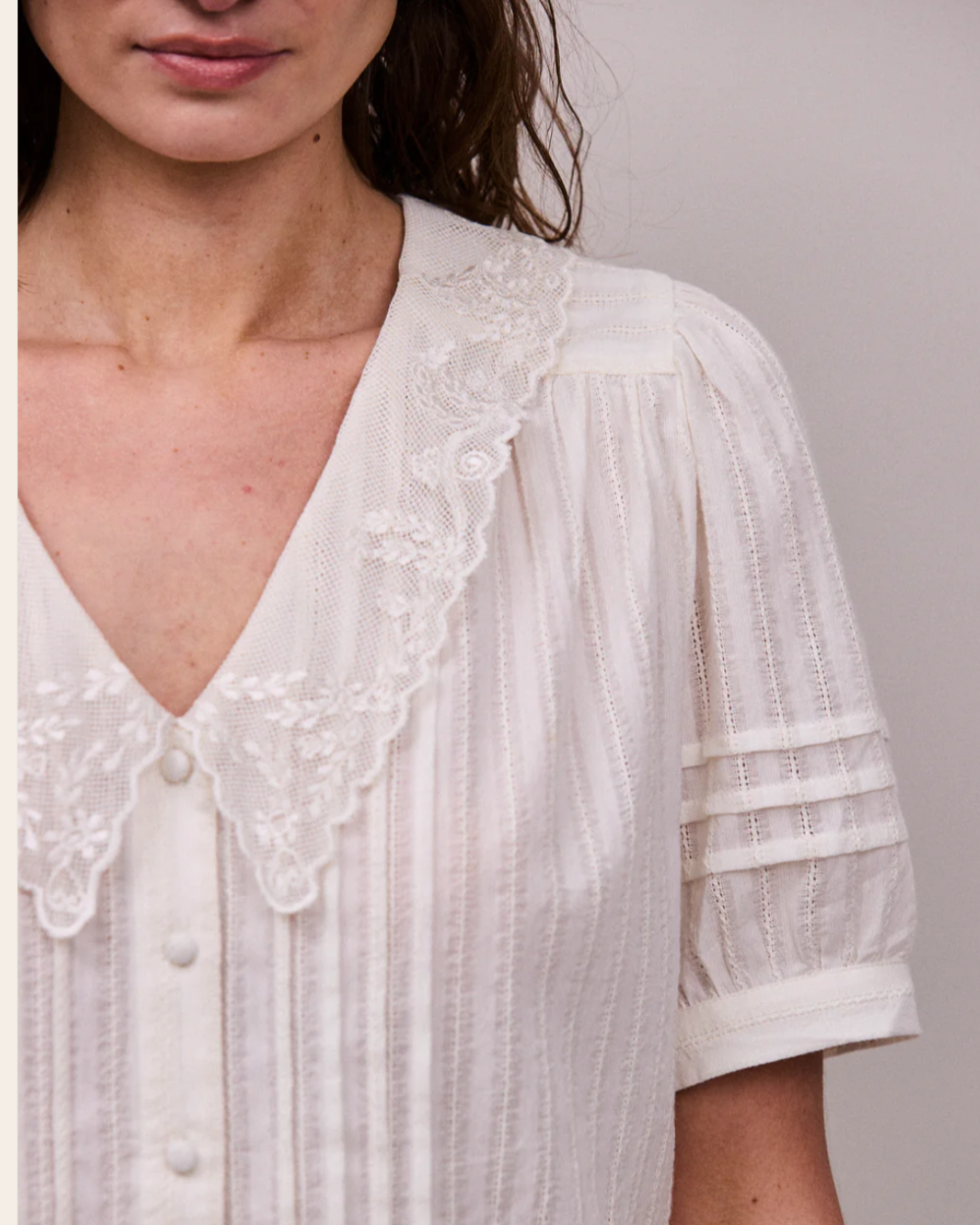 Loire Blouse in Vintage White by FAUNE