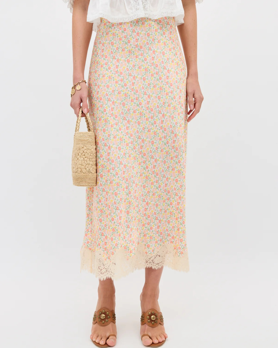 Matilde Skirt in Katie Floral Cream by RIXO