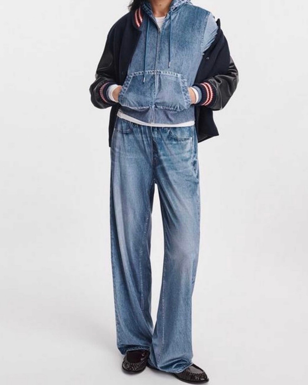 Miramar Velvet Wide Leg Pull On Trousers in Sutton by Rag & Bone