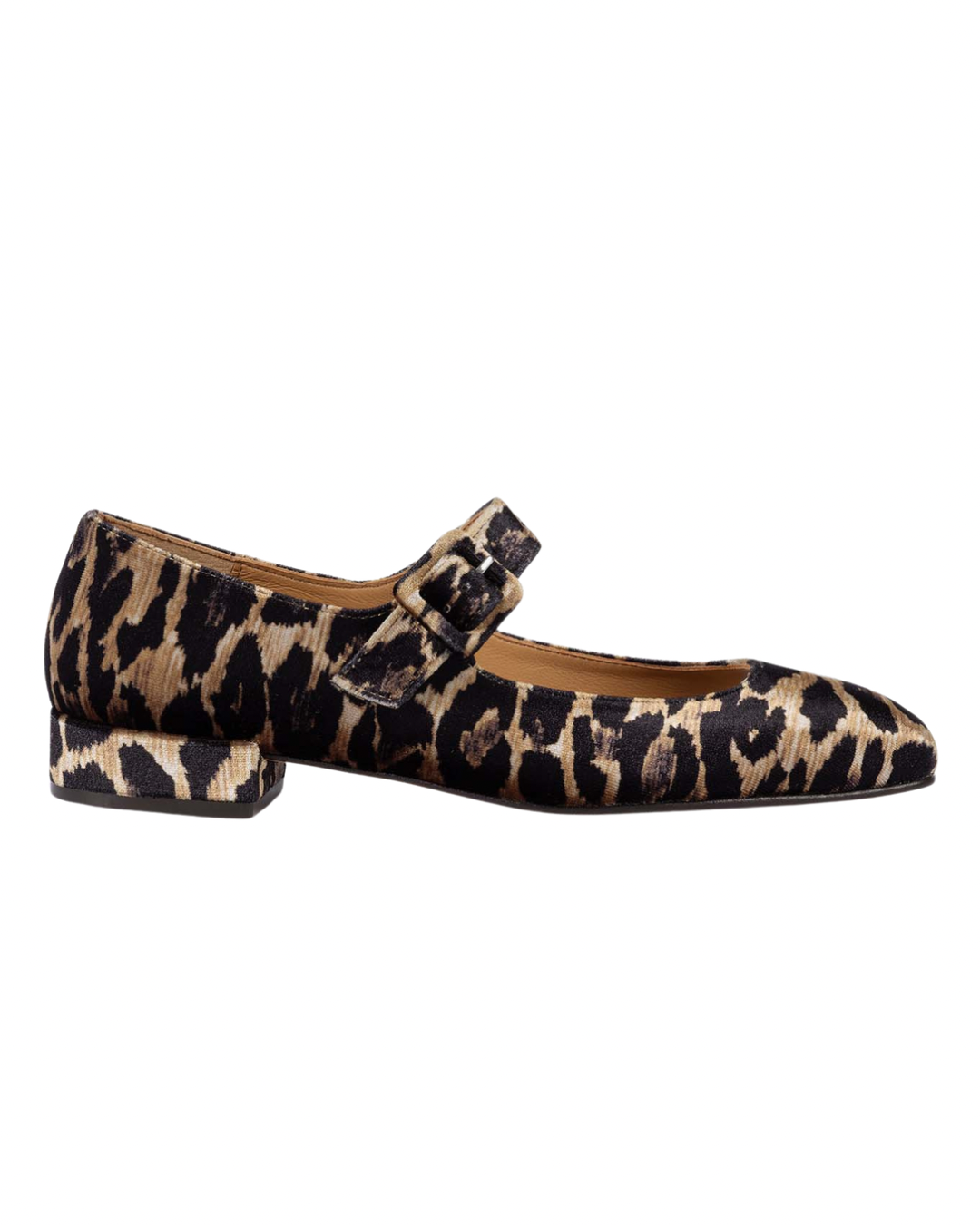 Low Mary Jane Leopard Velvet Shoe by Penelope Chilvers