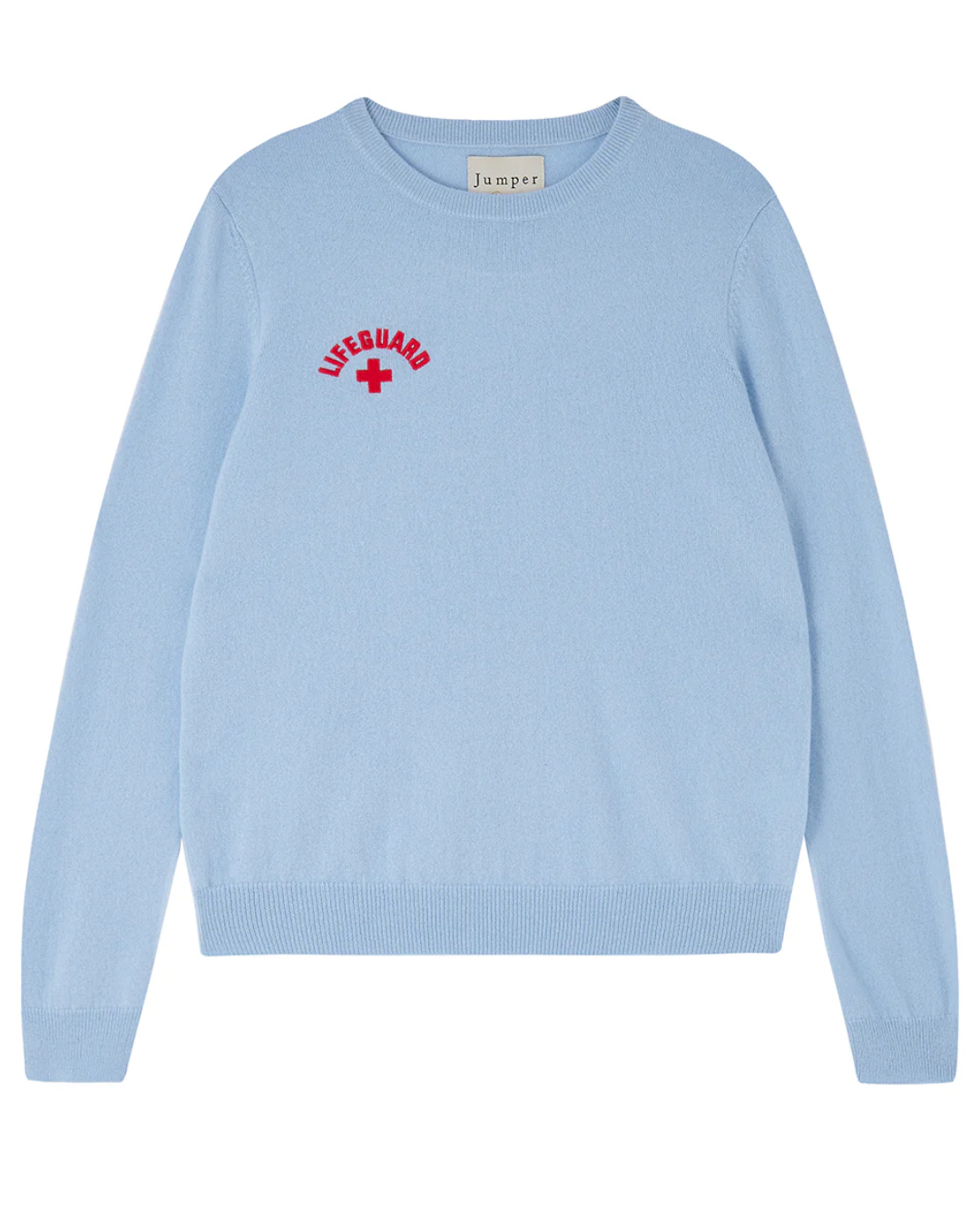 Cashmere Beach Crew in Pale Blue by Jumper 1234