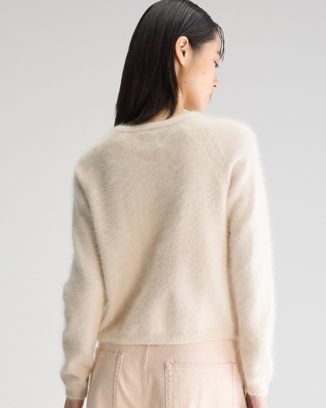 Datair Angora Blend Cardigan in Parchemin by Bellerose