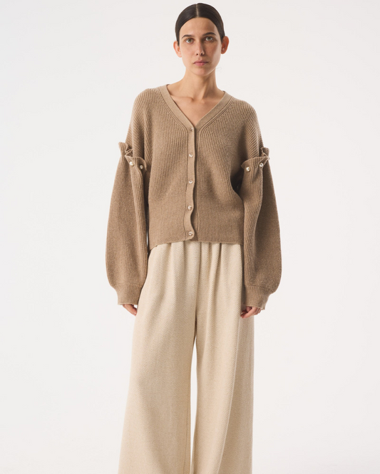 Zelia Oatmeal Cardigan by AKYN