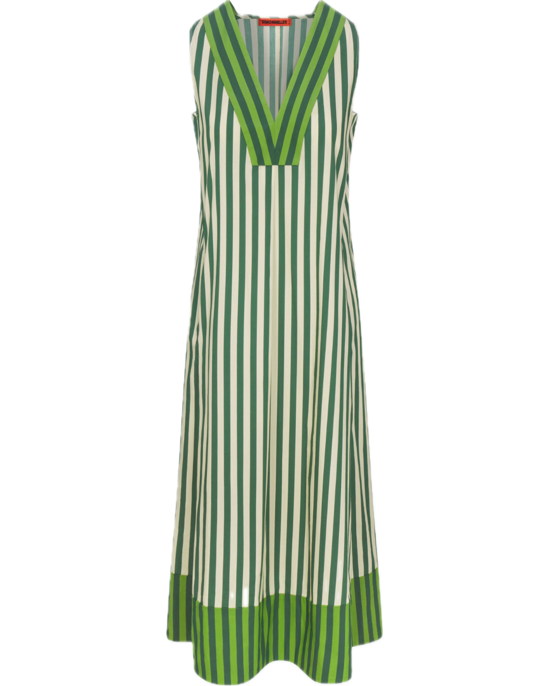 Mar Polin Dress in Green Stripe by Simon Miller