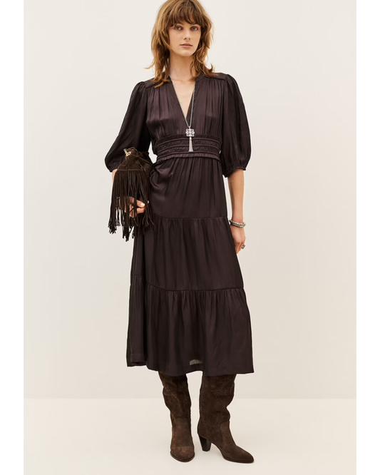 Cleli Dress in Aubergine by BA&SH