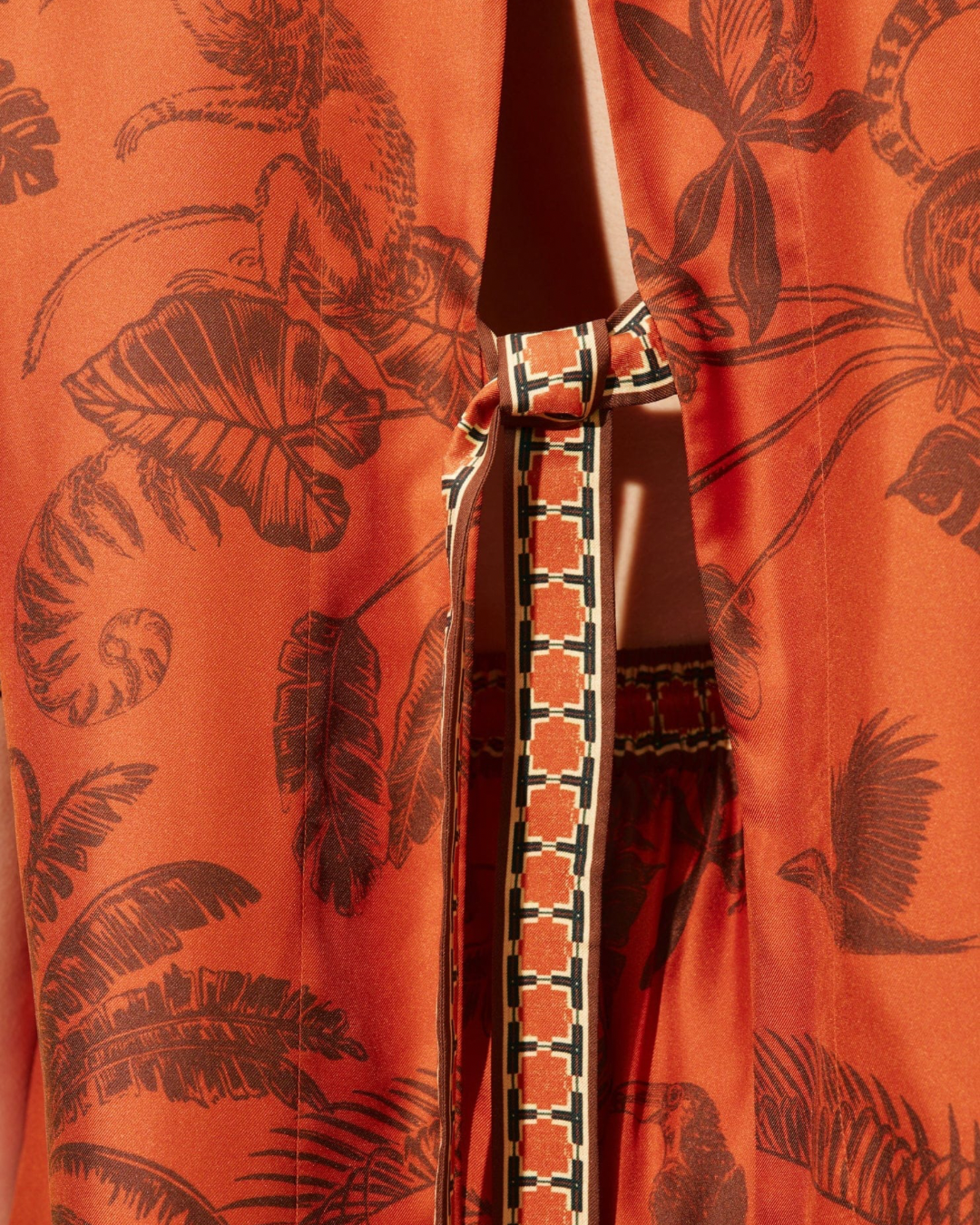 Monkey Dance Silk Shirt by Alemais