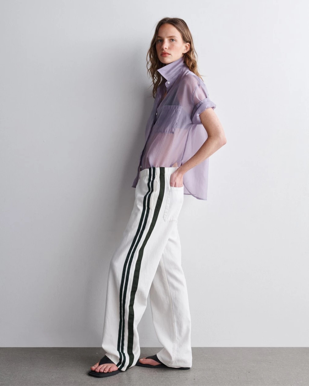 Logan Featherweight Track Pants in Whitesport by Rag & Bone