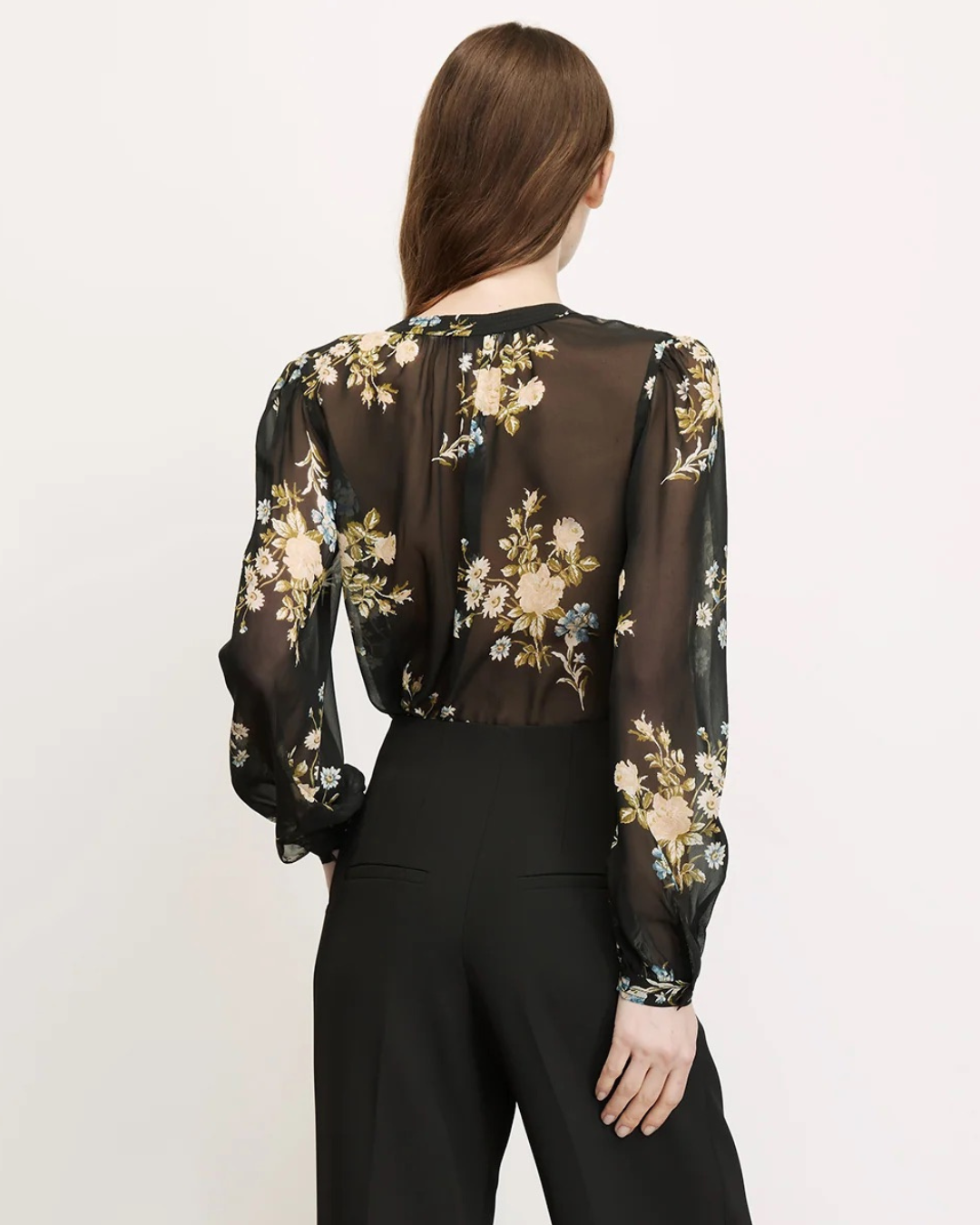 Ashlynn Blouse in Black Multi by Veronica Beard