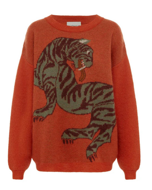 Tiger Jumper in Tangerine by Alemais