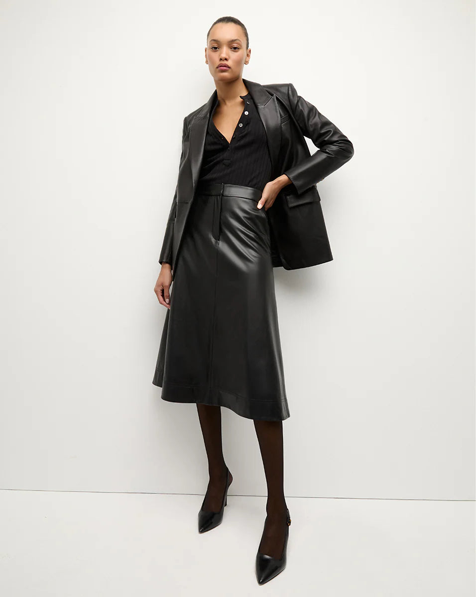 Louise Vegan Leather Skirt by Veronica Beard